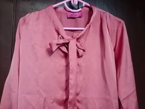 🔥🔥300 coins only🔥🔥peach colour silk shirt