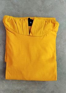 Brand New Unused Cotton Yellow Full Sleeves Hoodie