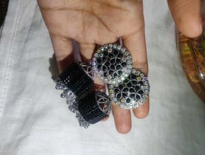 Black Jhumka Earrings