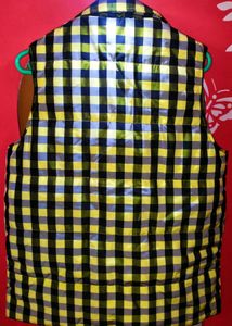 Plaid Sleeveless Jacket