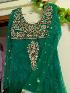 💚☘️ Wedding Beautiful Heavy Work Mehandi Dress