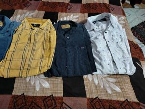 Combo Of 5 Men Shirt Used Faded Colour Some