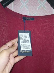 Burgundy Bell Sleeve Dress