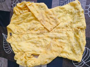 Embroidered Yellow Top