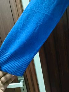 Blue Embellished Sweater &amp; Scarf Set