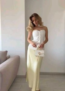 ZARA Satin Midi Skirt