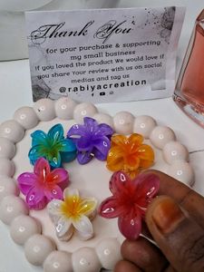 Mini Flower Hair Claws Combo Of 6 Pcs
