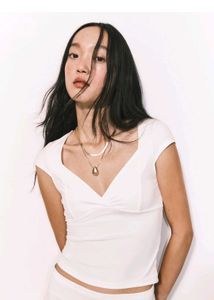 Chic White Wrap Crop Top