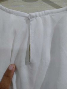 Elegant White Bell Sleeve Top
