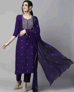 💜😍Purple Kurta Set..💜