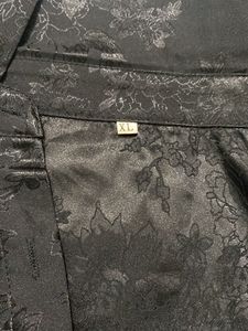 Self Print Black Silk Dress !!