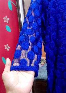 Blue Net Kurti👗