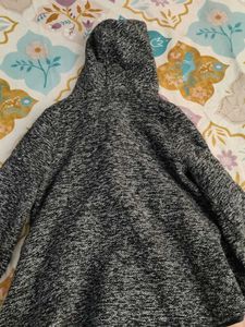 Hooded Gray Tweed Coat