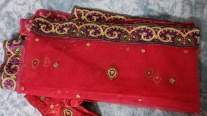 Pre Stitched Festive Blouse And Shawl