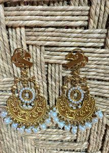 Vintage Gold Tone Bird Drop Earrings