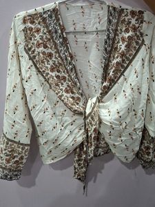 Crepe Shrug Knoted