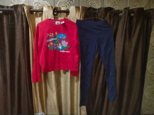 Girl Disney Top And Pants Set
