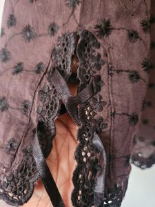 Brown Bow Tie Detailing Summer Coat