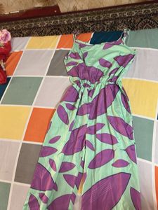 Leaf Print Sundress