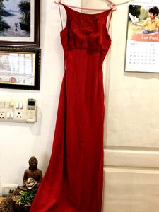 Backless Sensuous Red Maxi Dress