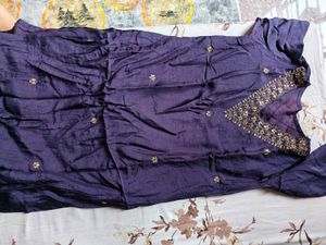 Embroidered Detail Kurta Set With Dupatta