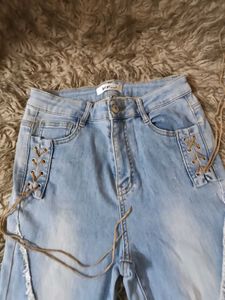 Y2k Flared Tie Detail Jeans