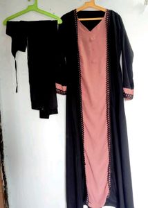 Elegant Black & Pink Abaya