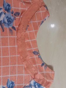 Peach Colour Top For Girls
