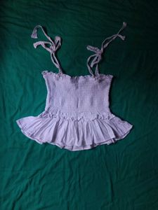 White Tie-Strap Top