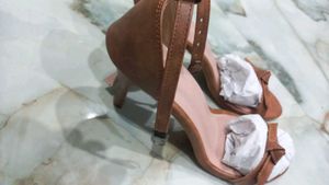 Brown Heels with Ankle Strap