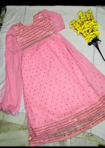 Elegant Pink Ethnic Gown