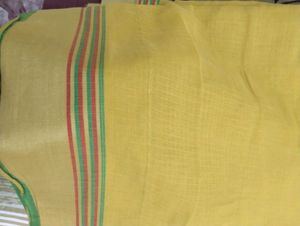 Yellow Cotton Saree