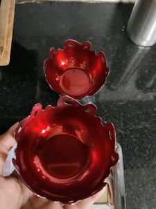 Steel Bowls With Rectangle Tray