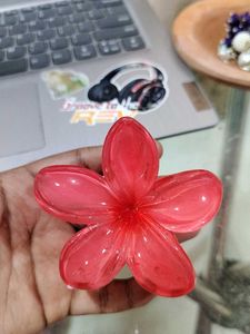 Red Flower Hair Clips