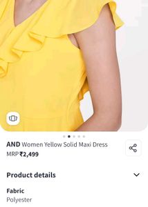 AND Yellow Ruffle Summer Gown