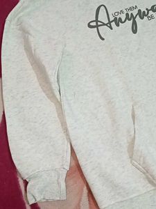 Typographic Print Round-Neck Sweatshirt