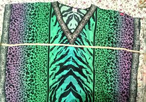 Vibrant Ombre Animal Print Kaftan
