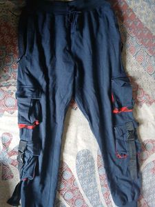 Blue Cargo Pants For Streetwear