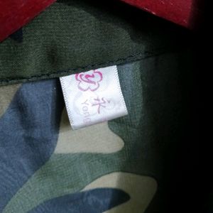 Camouflage Sheer Longline Shirt (Woman)