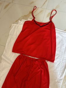 Red Cami &amp; Pants Pajama Set