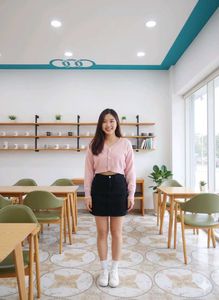 Cute Pink Crop Cardigan top