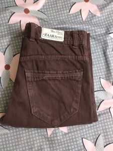 Brown Straight Leg Jeans