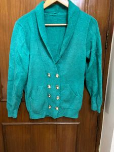 Teal Knit Cardigan