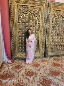 Sequins Saree With Readymade Blouse