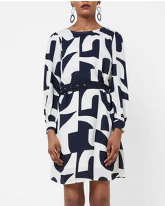 Abstract Print Mini Dress
