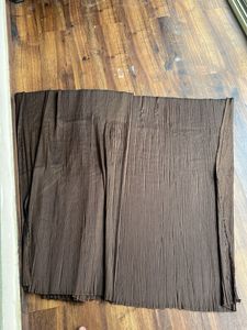 PLEATED BROWN COLOR FABRIC FOR SAREES N GOWNS