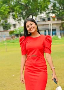 New Red Dress With Tag In Very Low Price