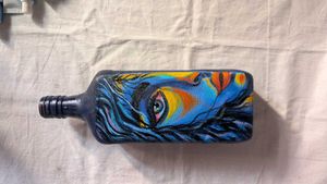 HandPainted Abstract Woman Art Decorative Bottle
