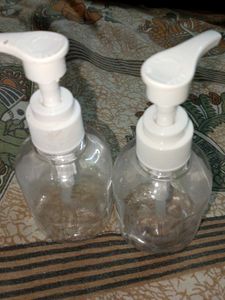 2 Empty Pump Plastic Bottles&amp;1 Open-closing Bottle