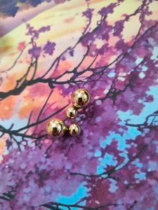 Rose Gold Double Ball Earrings